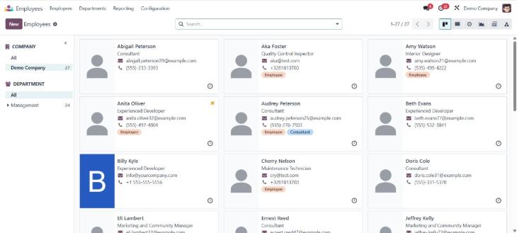Comprehensive Odoo Employee Management